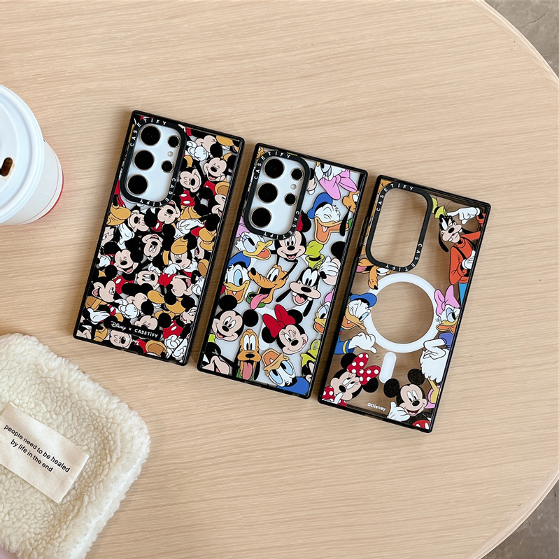 SAMSUNG Casetifydisney Mickeys FriendsSamsung Galaxy S24 Ultra S24 Plus S22 S23 Ultraเคสโทรศัพท์แฟชั่นผลกระทบดูดแม่เหล็กอะคริลิคปลอกกันกระแทกฝาครอบป้องกัน