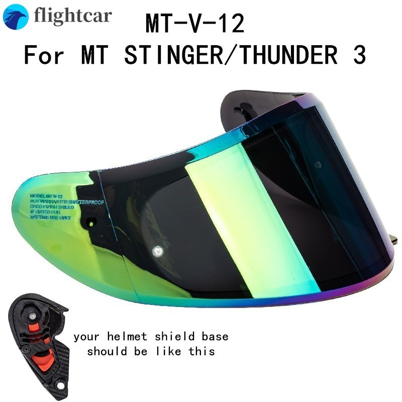 (FT) หมวกกันน็อคกระจก MT-V-12 สําหรับ MT stinger helmet and MT THUNDER 3 helmet 7 สี