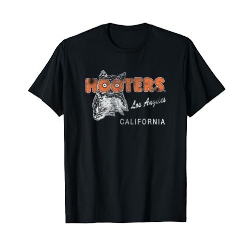 เสื้อยืดผ้าฝ้ายผู้ชาย Hooters Vintage Los Angeles T-Shirt 4XL , 5XL , 6XL