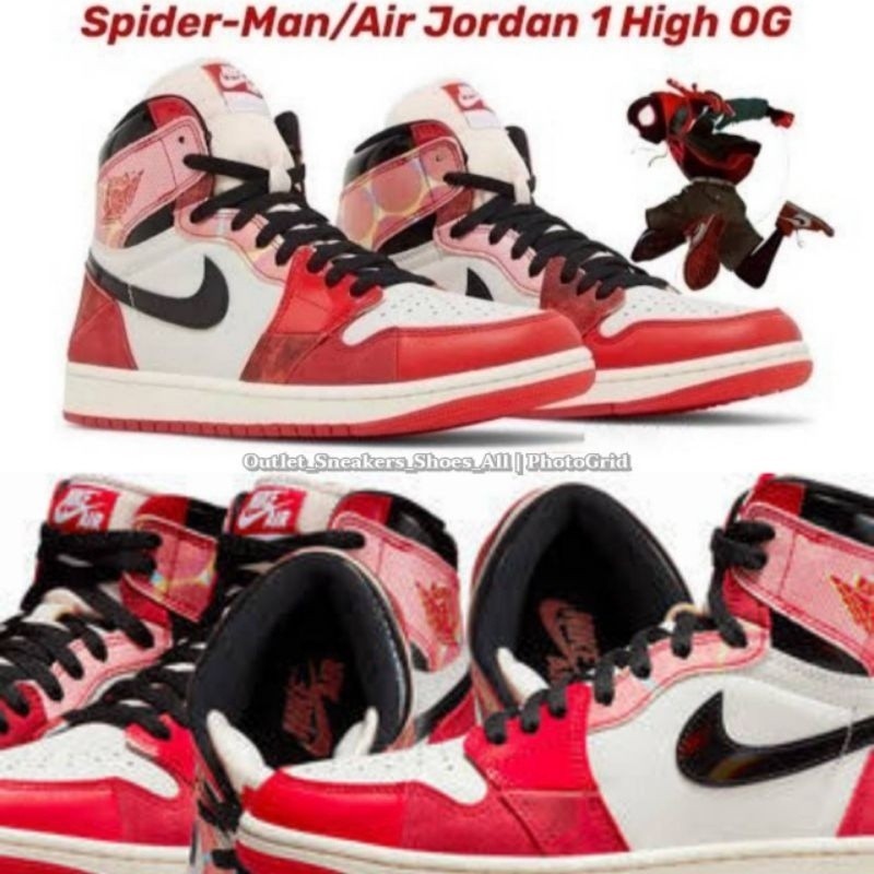 Nike Air Jordan 1 Next Chapter Spider Man รองเท้าผ้าใบลําลอง