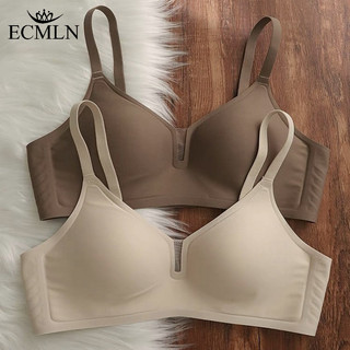 ECMLN Seamless Bra for Women Push Up Comfortable Breathable Thin Cup Wireless Bra