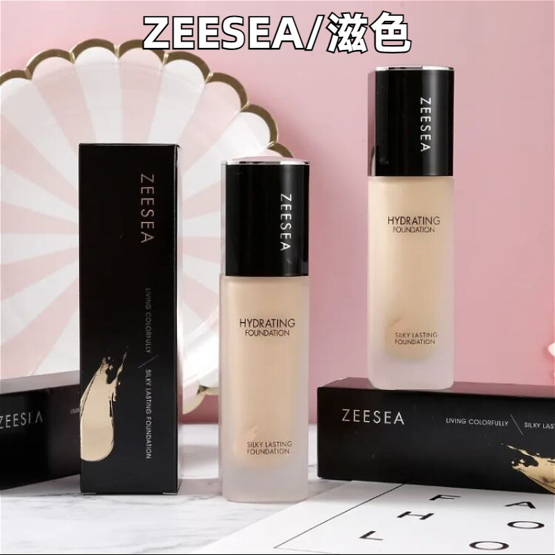 Zeesea รองพื้นเนื้อลิขวิด ควบคุมความมัน ให้ความชุ่มชื้น ติดทนนาน ไม่ลอก ผิวกระจ่างใส