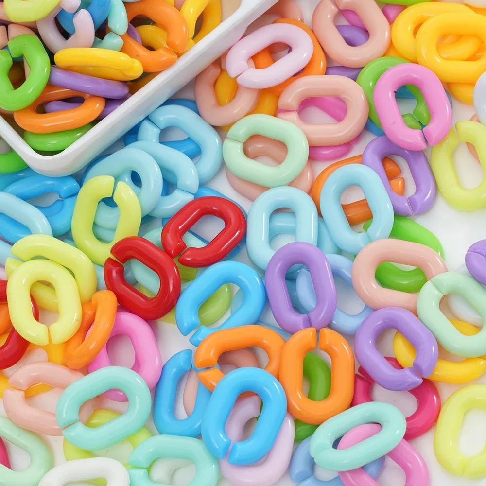 20 ชิ้น Link Chain Choker U-รูปอะคริลิคหัตถกรรม Hook Clasp DIY สร้อยคอจี้เชื่อมต่อสําหรับเครื่องประด