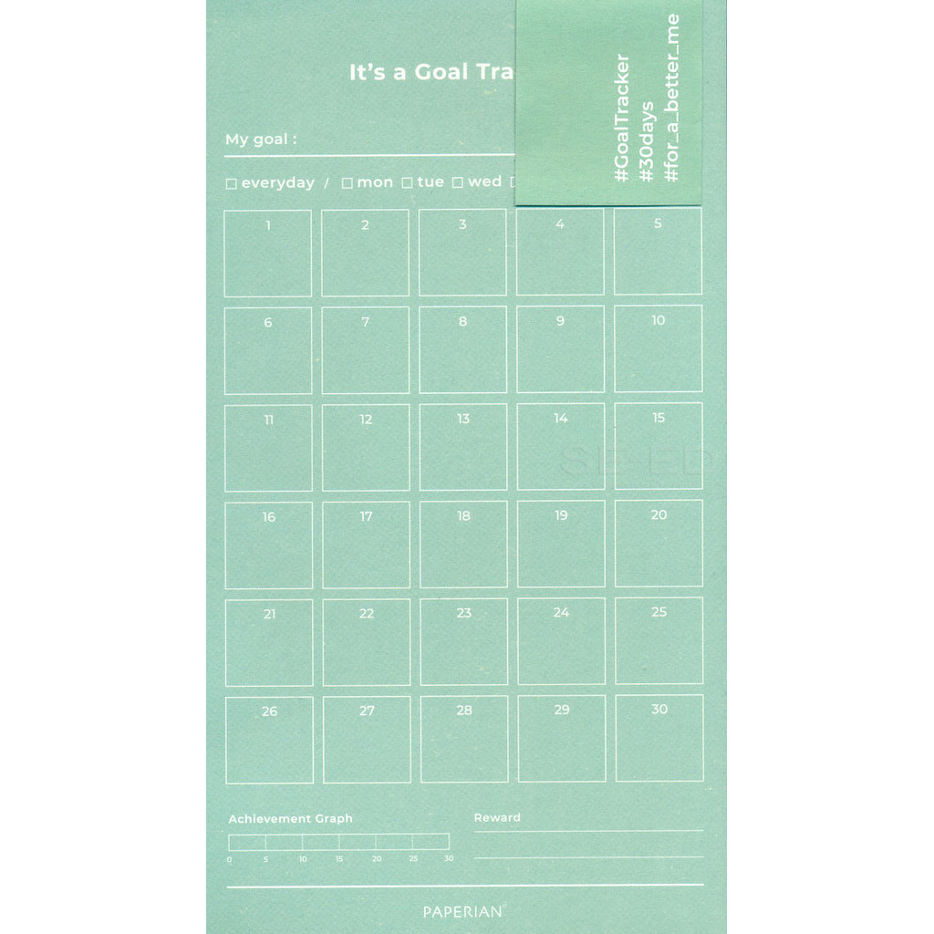 Goal Tracker 30 Days 10 Mint