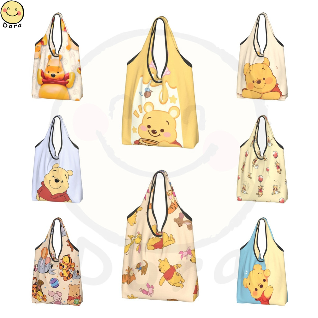 Disneys Winnies The Pooh กระเป๋าช้อปปิ้งReusable Grocery Toteกระเป๋าXLarge 50LBS Ripstopกระเป๋ารีไซเ