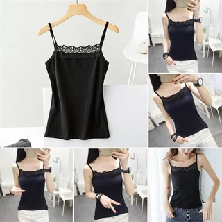 DALIA เสื้อกล้ามฤดูร้อนแบบSlim กับcamisole ลายลูกไม้ เหมาะสำหรับผู้หญิง สวมใส่สบายเป็นชุดชั้นในหรือเสื้อรัดตัว