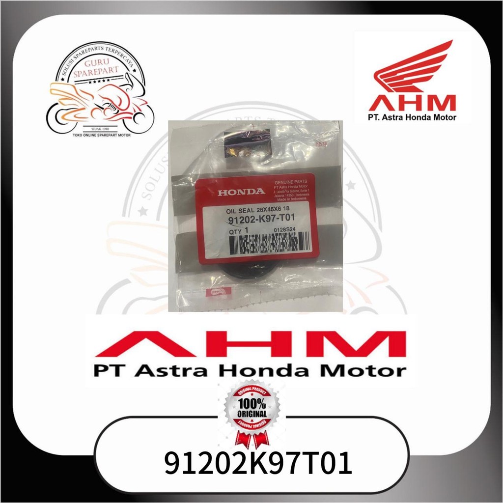 เพลาข้อเหวี่ยงซีลน้ํามันฮอนด้า ซ้าย 26x45x6 18 PCX 150 K97 Hybrid 91202K97T01