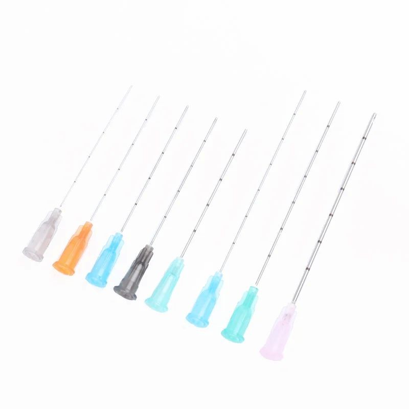 Blunt-tip Cannula สําหรับ filler ฉีด 18G 21G 22G 23G 25G 27G30G กรดยูริกใบหน้าเติมจมูกเล็กน้อย blunt