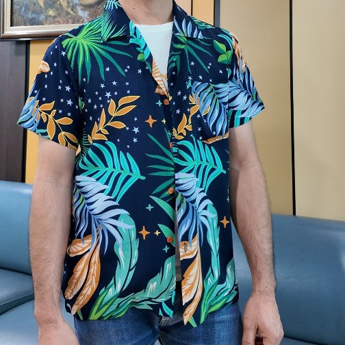 เสื้อลาย เสื้อสงกรานต์  เสื้อลายดอก ผ้าสปัน  เสื้อผ้าไทยคอตต้อนมัดหมี่  พิมพ์ลายอย่างดี ‼️ลด‼️ KGM U