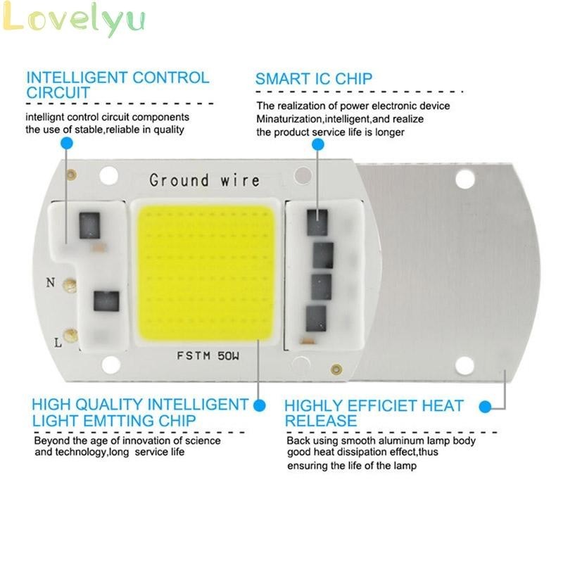✨✨✨Efficient Smart IC Driver LED Floodlight COB Chip 20W 30W 50W Simple Replacement