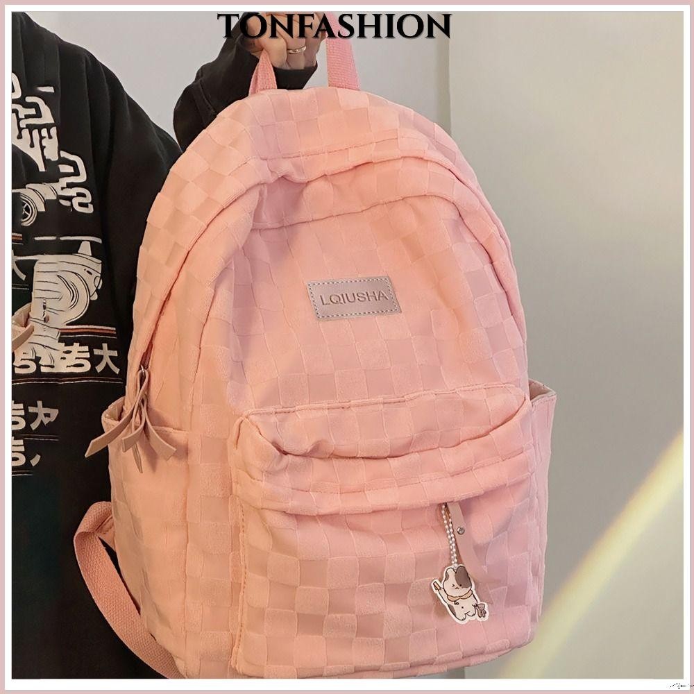 Tonfashion กระเป๋าเป้สะพายหลัง กระเป๋านักเรียน ผ้าไนล่อน ความจุขนาดใหญ่ ทนทาน