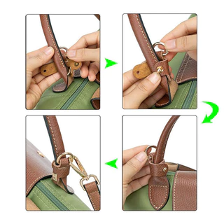 สายหนังสำหรับกระเป๋า Longchamp แบบปรับได้ พร้อมสายคล้องไหล่และเข็มขัด