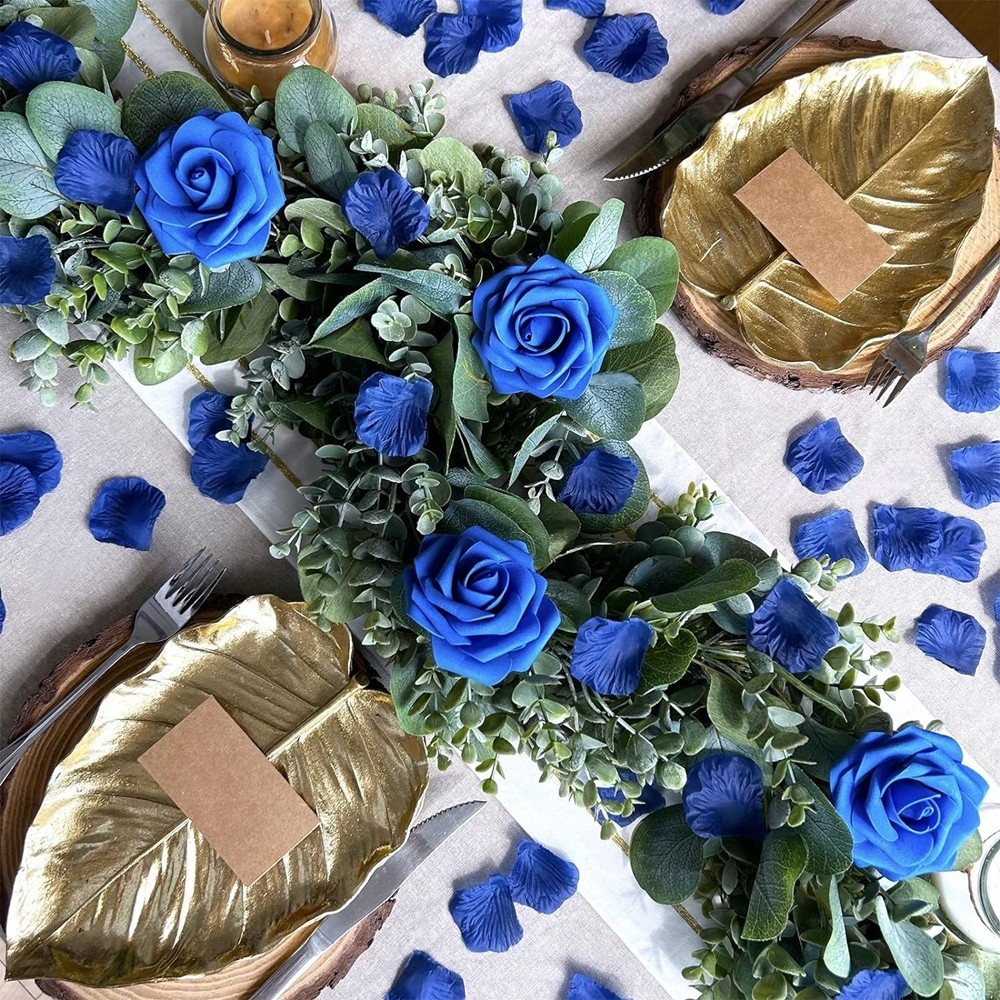 กลีบดอกกุหลาบประดิษฐ์ ผ้าไหม สีแดง โรแมนติก สําหรับตกแต่งงานแต่งงาน ปาร์ตี้ วันวาเลนไทน์ 100 ชิ้น - รูปที่ 6