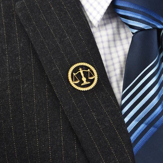 จีเอชแอล❤️Luxury Premium Libra Constellation Badge Judge ทนายความ Fair เข็มกลัดผู้ชาย + ชุดคลิปหนีบเนคไท
