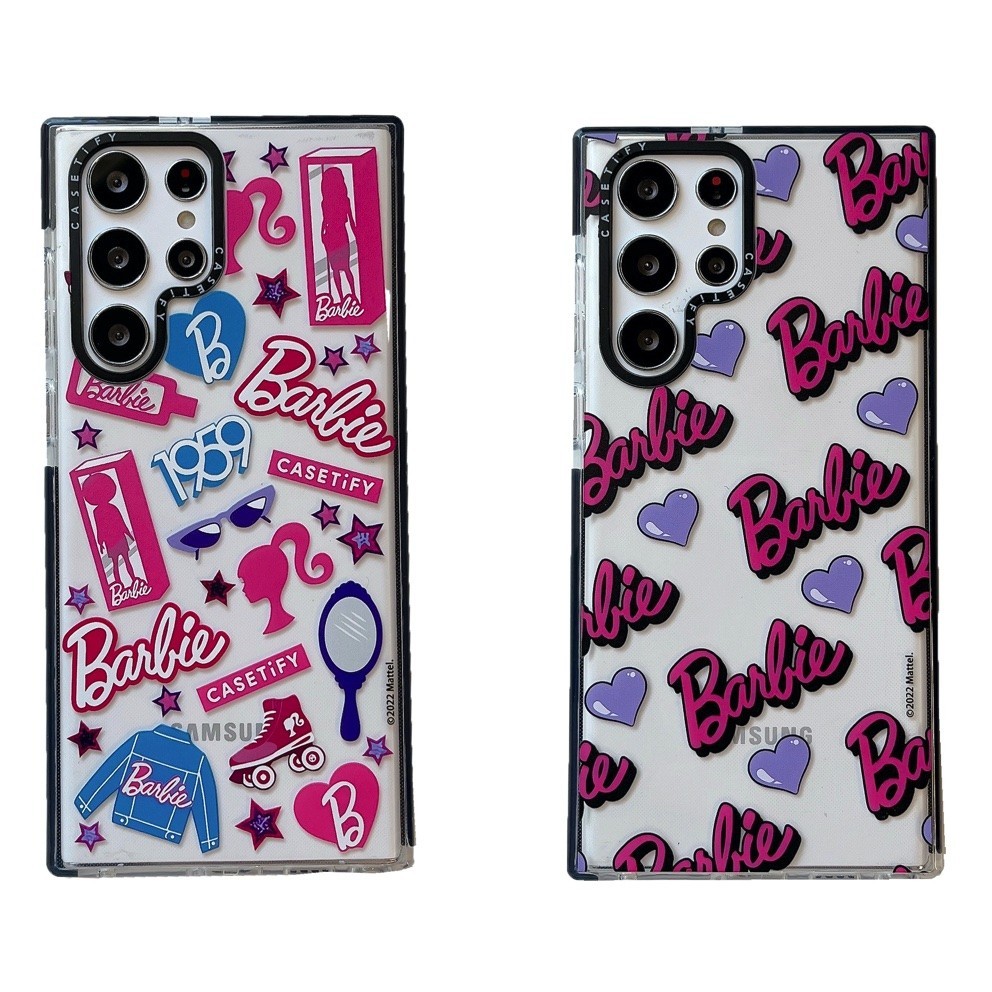 Barbie Casetify เคสโทรศัพท์แบบใสแบบนุ่มสําหรับ Samsung Galaxy S21 S22 S23 S24 Plus Ultra +