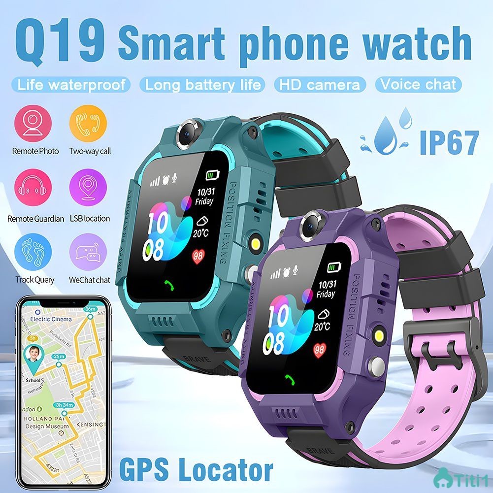 Q19 เด็กสมาร์ทนาฬิกาตำแหน่งที่ถูกต้องนาฬิกาโทรศัพท์ SOS เด็ก Tracker Anti-Lost เด็ก Touch Screen smartwatch TH1