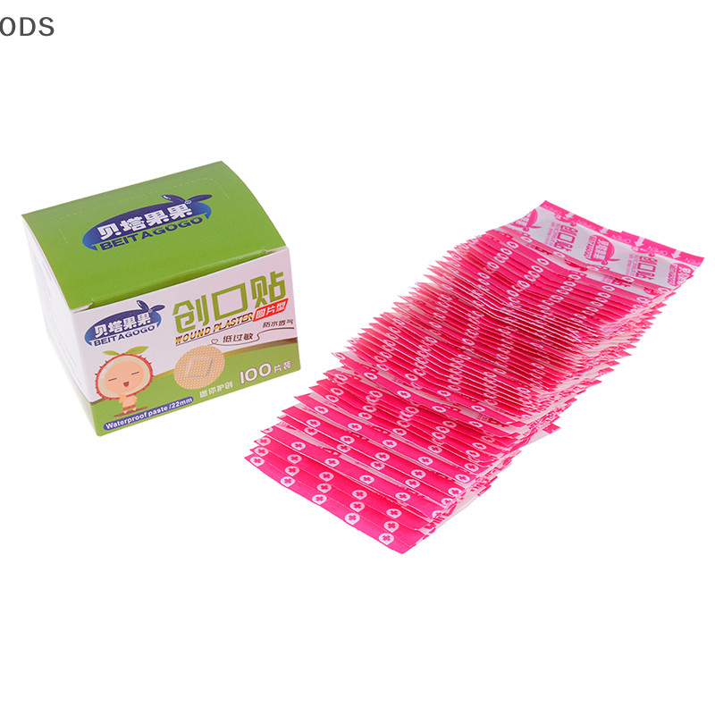 Ods พลาสเตอร์กาว ทรงกลม ขนาดเล็ก แบบใช้แล้วทิ้ง 100 ชิ้น/กล่อง