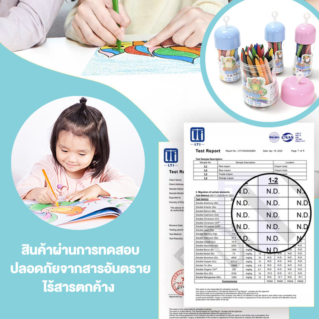 Ohayo สีเทีย✅ สีเทียนปลอดสารพิษ สีเทียนเด็กปลอดสารพิษ Silky Crayons ของเล่นระบายสีเด็กเสริมพัฒนาการ สีเทียนวาดรูป - รูปที่ 7