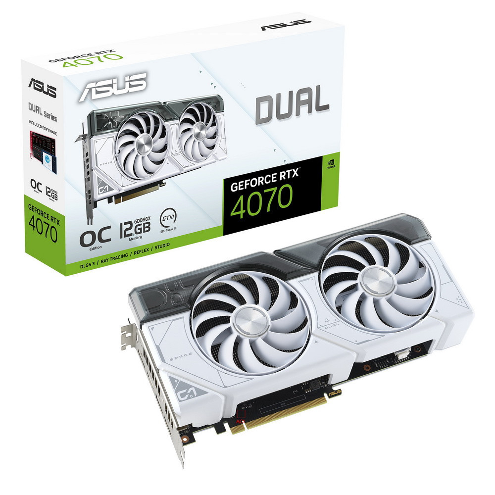 ASUS Dual GeForce RTX 4070 12GB White OC Graphics Card การ์ดจอ