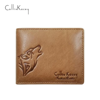 Collin Kacey A40 กระเป๋าสตางค์แฟชั่นใหม่ กระเป๋าสตางค์ผู้ชายหนังแท้ใบสั้น Genuine leather wallet