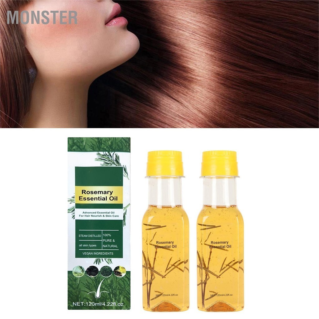 MONSTER 2PCS Hair Growth Serum Gentle Plant Extraction Moisturizing Scalp Repair Nourishing Strengthening 120Ml