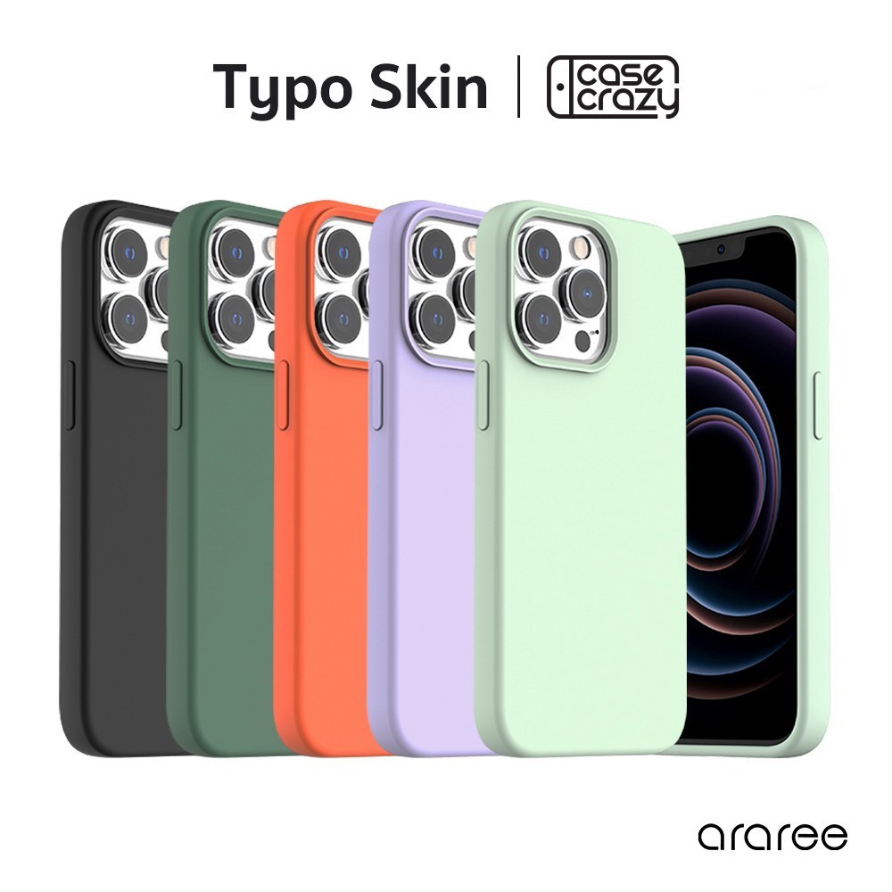 ARAREE รุ่น TYPO SKIN เคสซิลิโคน สำหรับไอโฟน 13 มินิ / 13,13 โปร / 13 โปรแม็ก