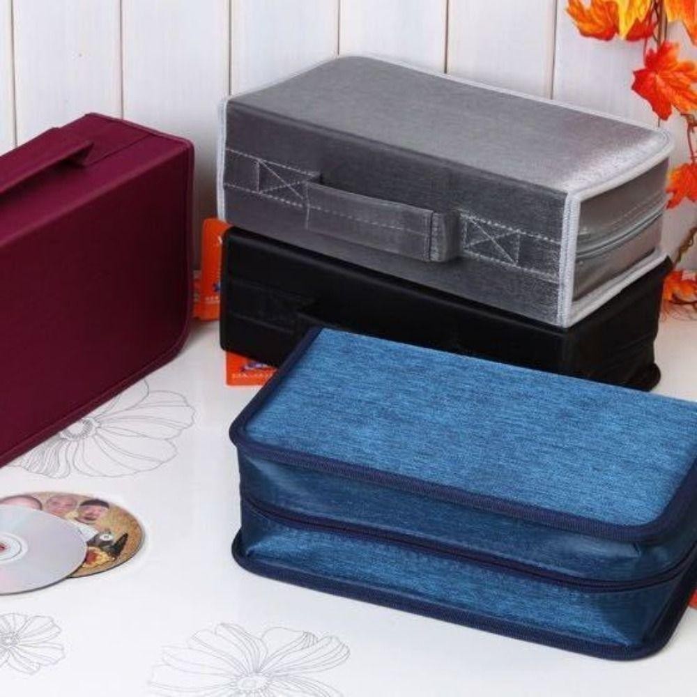 Fashionhubz CD Storage Bag, 128 Disc Binder Travel Disc Box, Car Mount Zipper Waterproof Booklet DVD Storage Bag Album ราคา ถูกที่สุด ดีลบีเคเค แกลเลอรีภาพที่ 9
