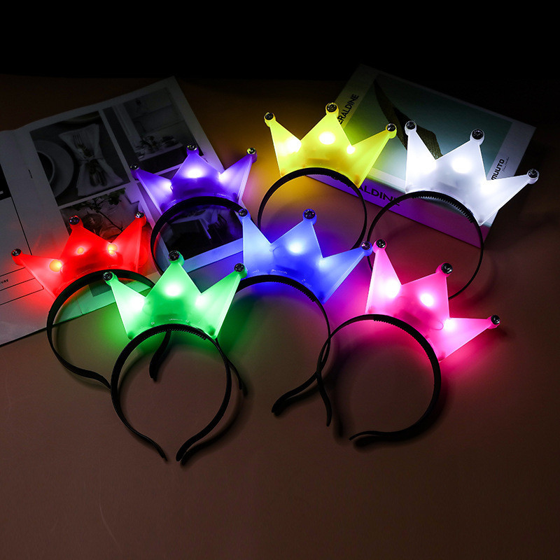 ที่คาดผมมงกุฎ มีไฟ LED เรืองแสง ของขวัญปาร์ตี้ คอสเพลย์ วันเกิด งานแต่งงาน คอสเพลย์ คริสต์มาส ฮาโลวีน 1 ชิ้น