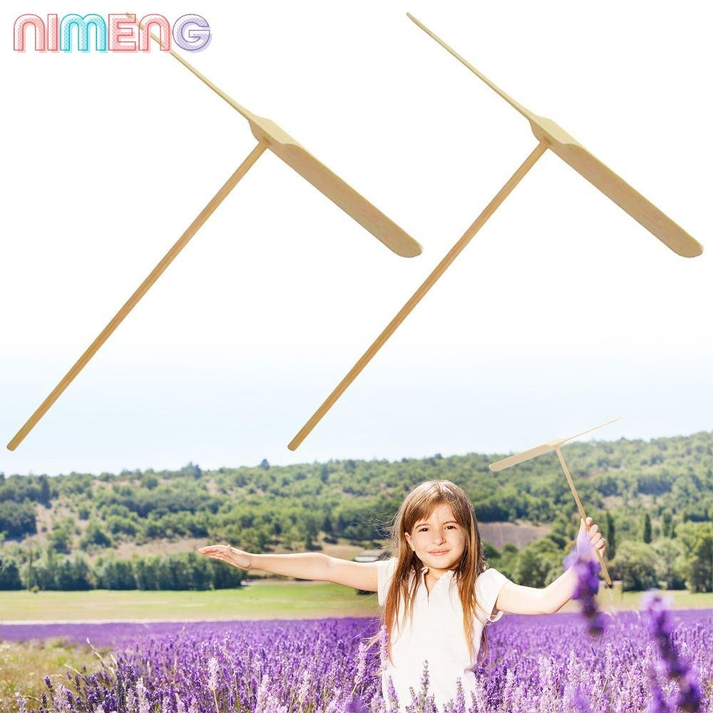 Nimeng ใบพัดไม้ไผ่ รูปแมลงปอ ของเล่นเสริมการศึกษา สําหรับเด็ก 10 ชิ้น