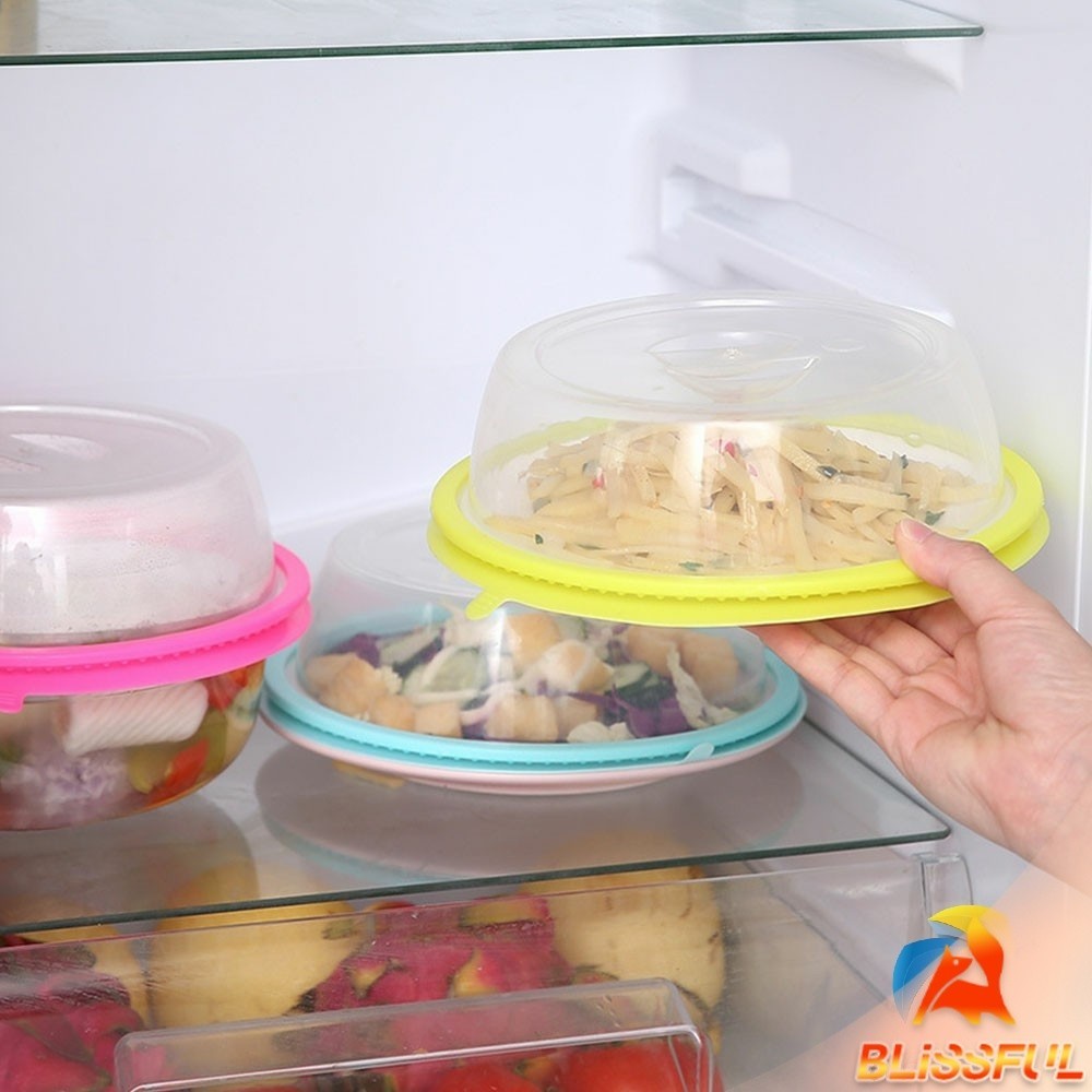 B.F ฝาครอบอาหาร ฝาปิดอาหาร ฝาครอบสุญญากาศ วางซ้อนกันได้ กันฝุ่นแมลงวัน Fresh-keeping cover - รูปที่ 2