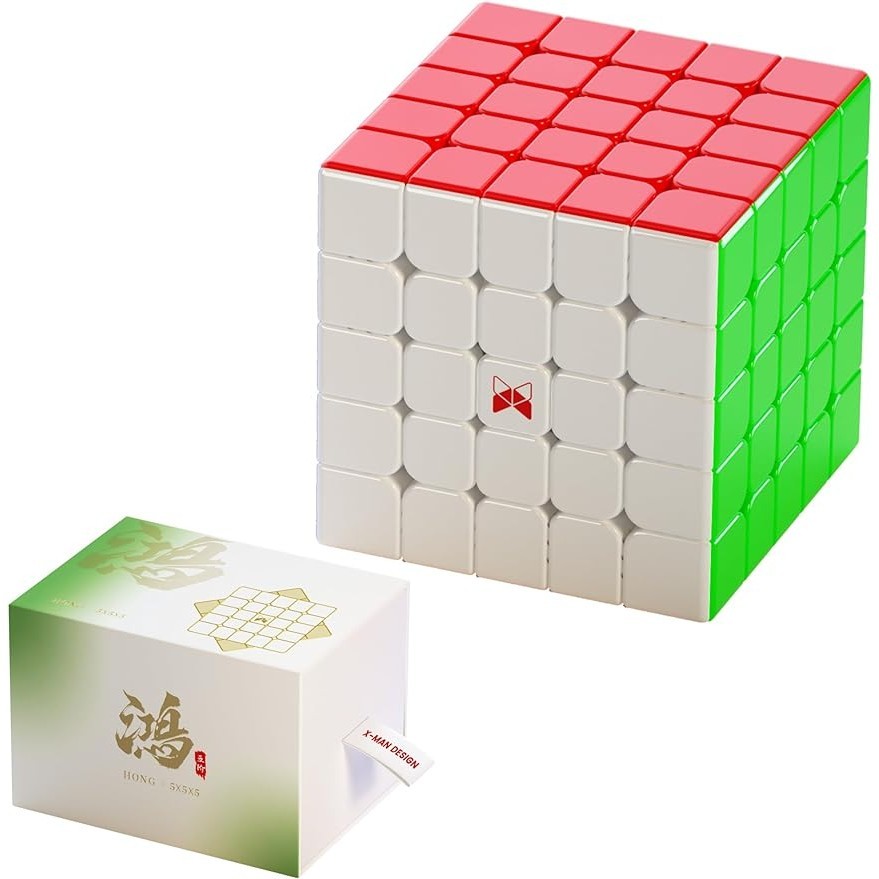 Qiyi X Man Hong 5x5 Ball Core ลูกบาศก์ความเร็วแม่เหล็กเคลือบ UV QY Toys XMan Hong 5x5 ลูกบาศก์ความเร