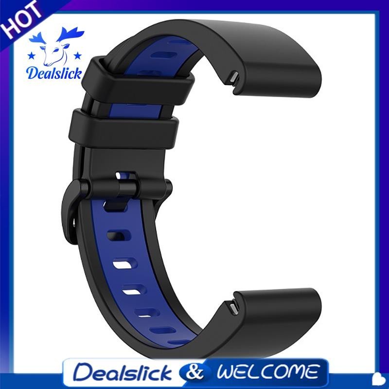 【Dealslick】สายนาฬิกาข้อมือซิลิโคน 22 มม. สําหรับ Garmin Fenix 6 GPS Smartwatch Easyfit