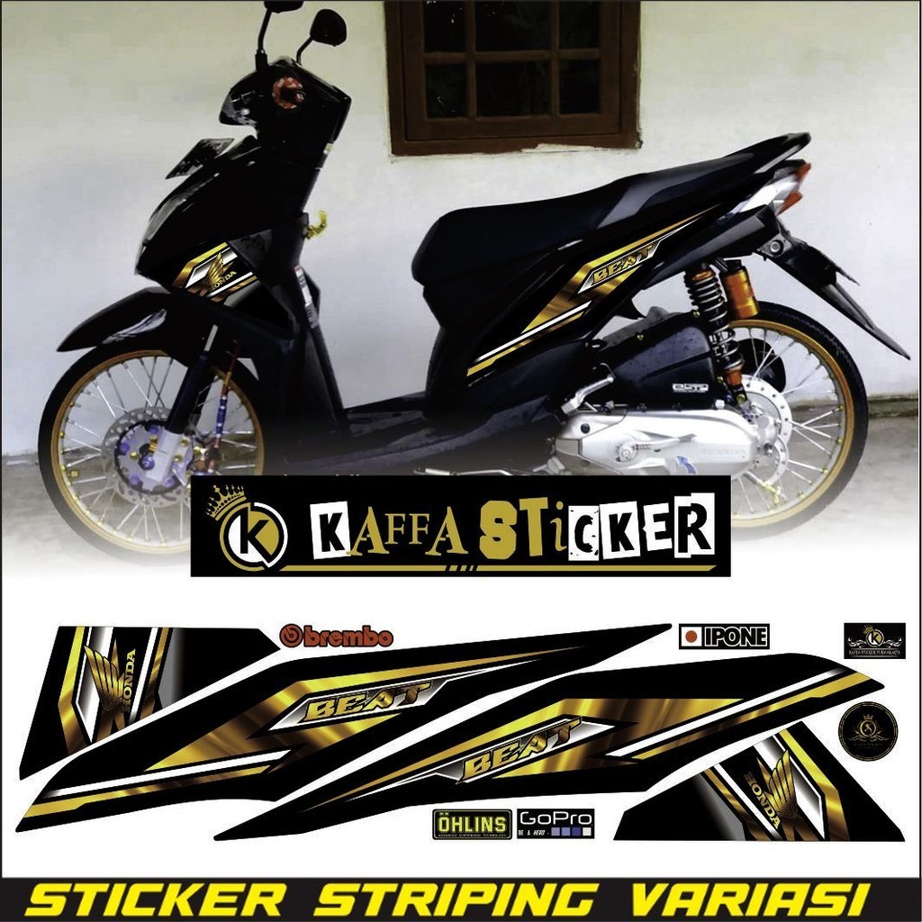 / VARIATION of BEAT 2013 2014 2015 Fi / F1 Old Striping Stickers, Honda Beat Fi Motorcycle Striping 