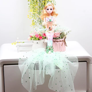 ตุ๊กตานางเงือก Kawaii BJD พร้อมข้อต่อที่สามารถเคลื่อนย้ายได้ ข้อต่อ 3 มิติ 13 ข้อ ขนาด 30 ซม. สำหรับตกแต่งบ้านตุ๊กตา
