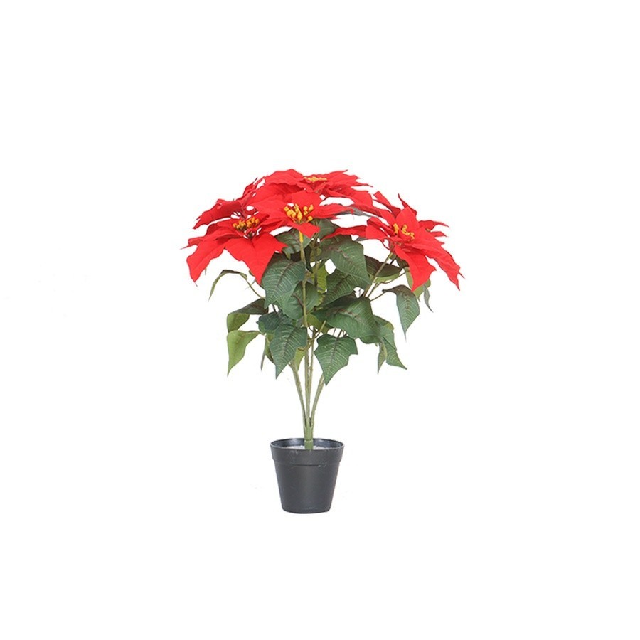 LOCAL789 Tree O ต้นพอยน์เซตเทีย ประดิษฐ์ 7 ช่อ รุ่น MC002 ขนาด 33*40*53ซม. สีแดง ร้านอยู่ในไทย