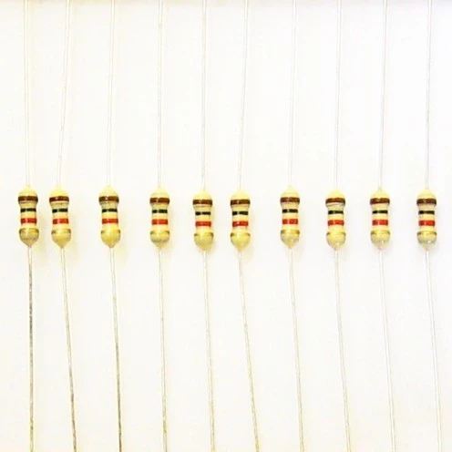 20 ชิ้น R Resistor ตัวต้านทาน 5% 1/4W ( 10R - 10k )