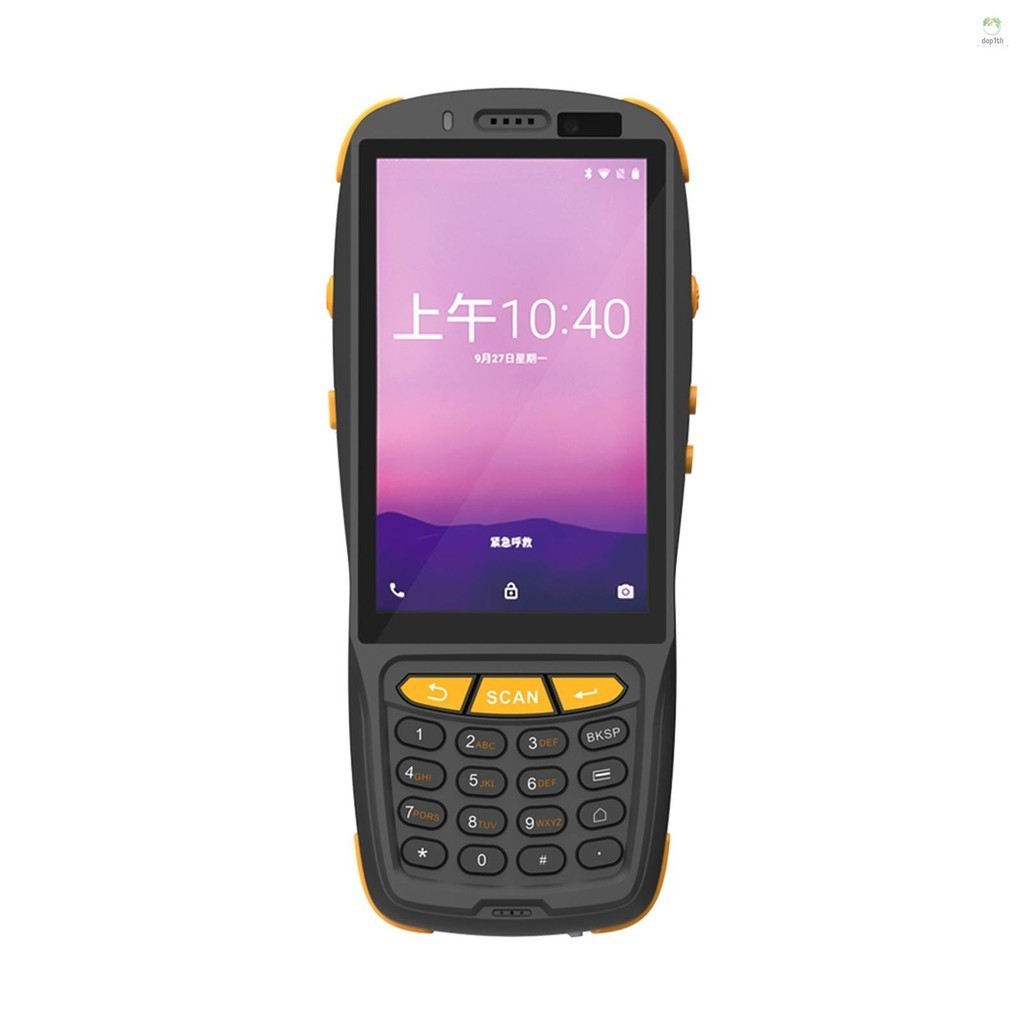 เครื่องสแกนบาร์โค้ด Android 9.0 PDA POS 1D 2D QR พร้อมหน้าจอสัมผัส 4 นิ้ว รองรับ 2 3 3G WiFi BT NFC สําหรับ W [DOF1]