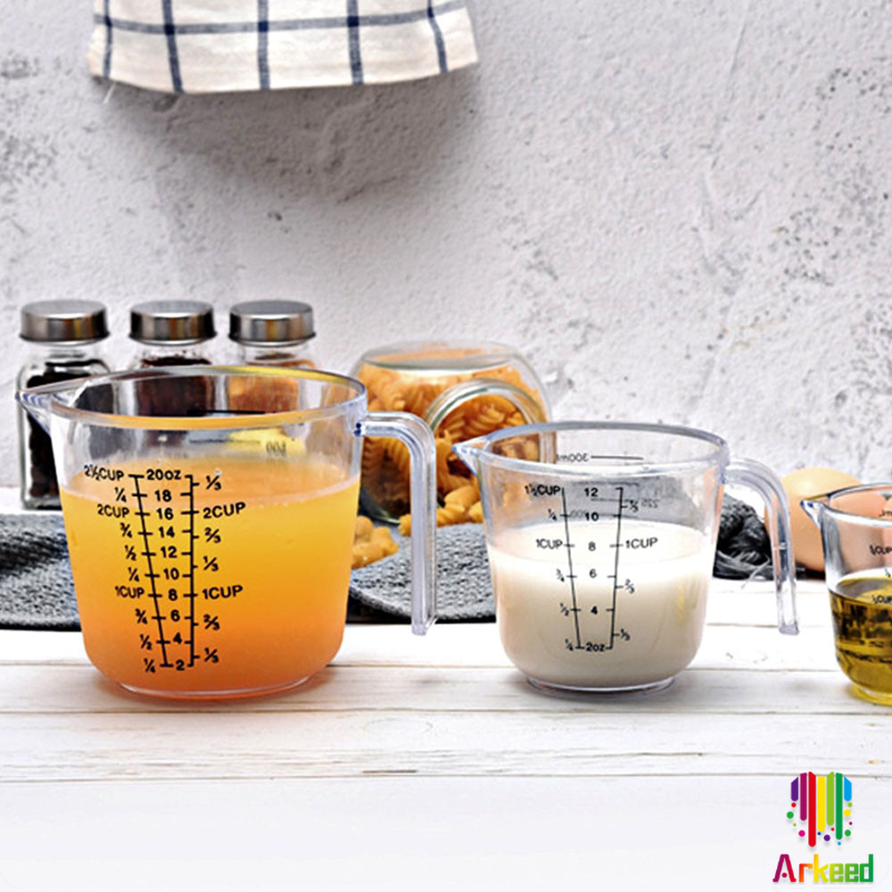Arkeed ถ้วยตวง ทนร้อน ถ้วยตวงพลาสติก เหยือกตวง มีด้ามจับ  Graduated measuring cup