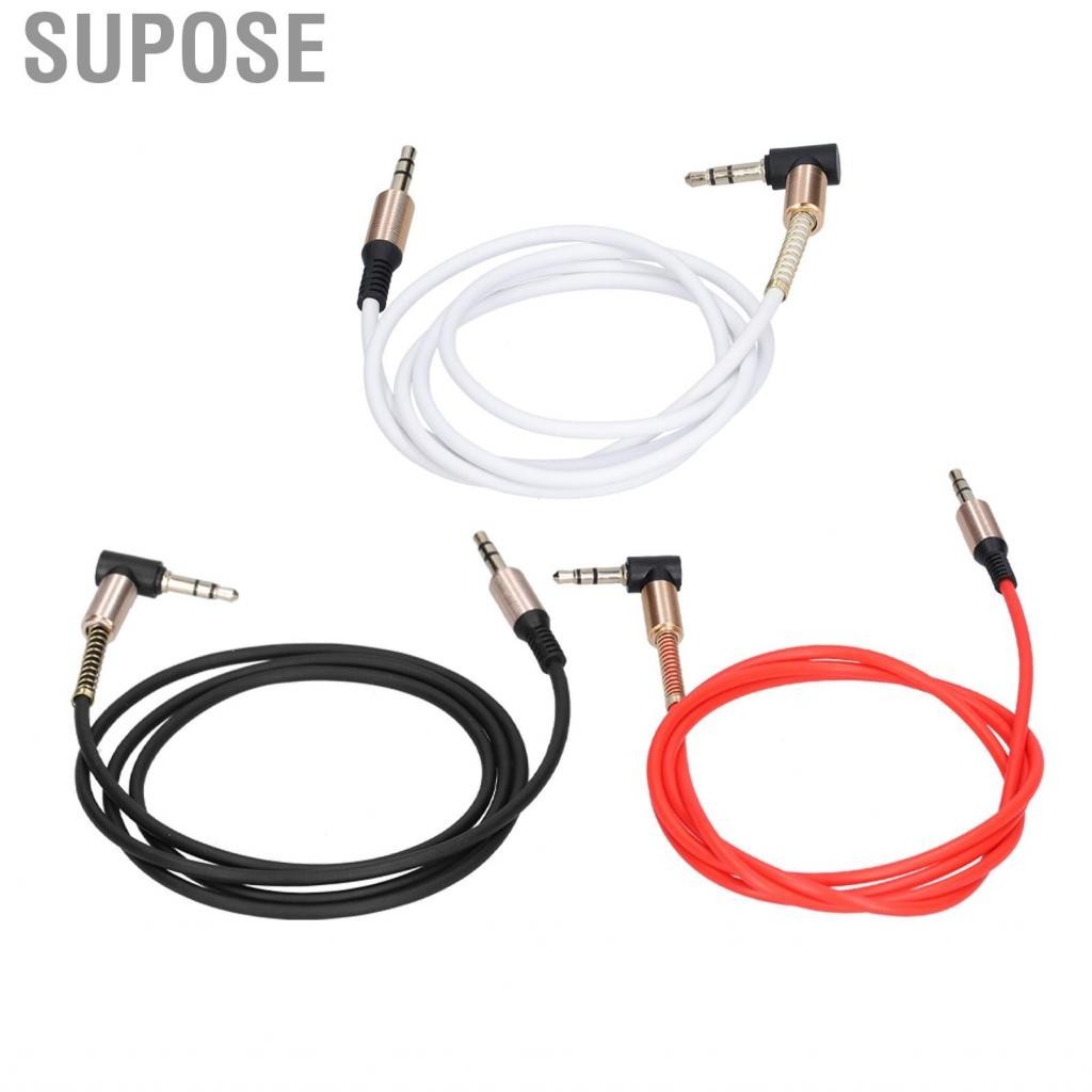 Supose Metal 3.5mm Male To Elbow Stereo Headphone Car Aux Extension Cabl CRY