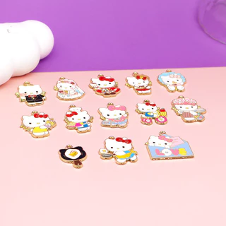 2 ชิ้น/ล็อตการ์ตูน Kitty แมวชุดแต่งงานเคลือบโลหะผสมเคลือบจี้อุปกรณ์เสริม Charms สําหรับผู้หญิง, Key Chain/ต่างหู/สร้อยคอจี้ทําด้วยมือ DIY เครื่องประดับ 046