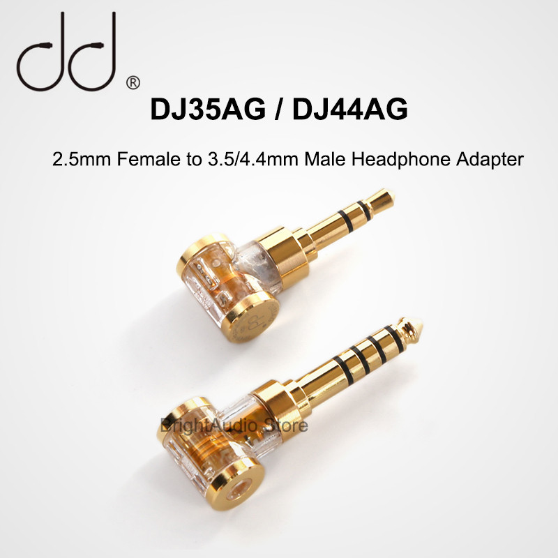 Dd ddHiFi DJ35AG DJ44AG อะแดปเตอร์แปลงเสียงหูฟัง ตัวเมีย 2.5 มม. เป็นตัวผู้ 3.5 มม. 4.4 มม.