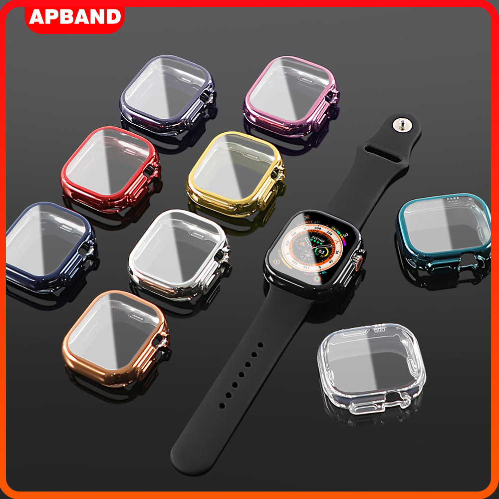 เคส for Apple Watch Ultra/SE 3 2 49mm Series 11 10 9 8 7 41มม 46มม 45 42 44 มม. 40 มม. 38 มม. ซองป้องกันที่ชัดเจนสำหรับ