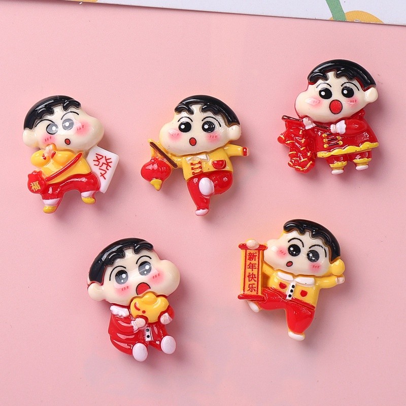 DIY เรซิ่นปีใหม่ดินสอสี Xinxin ชุด DIY ครีมกาวโทรศัพท์กรณีอุปกรณ์ตกแต่ง DIY Handmade วัสดุอุปกรณ์เสริมผม