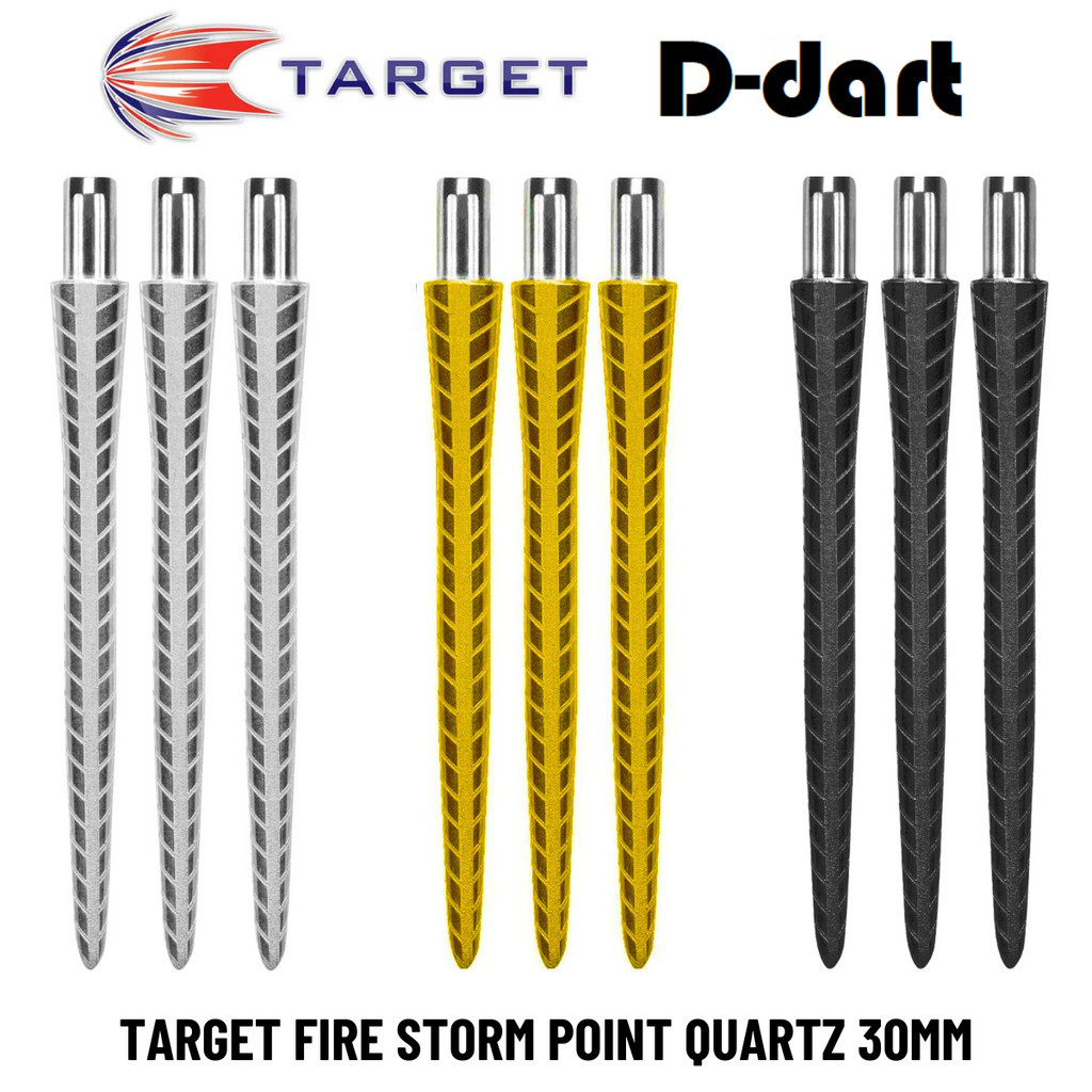 Target Dart Point - 30mm FIRE STORM QUARTZ Point Replacement Steel Darts Point 3 ชิ้น/แพ็ค