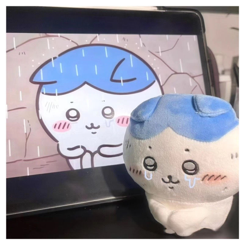 ♞Self-deprecating Bear Chiikawa Chiikawa Lost Expression เสียใจ Xiaoba แมวกอดขาจี้ตุ๊กตา Plush