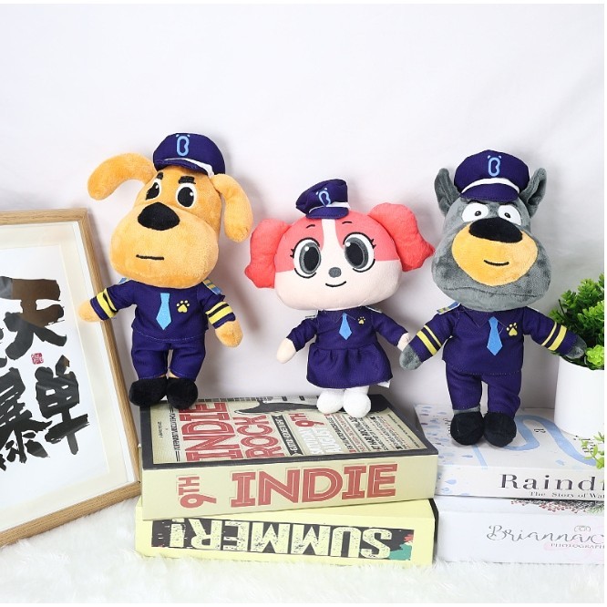 หมอนตุ๊กตานุ่ม รูปการ์ตูน Labrador Sheriff น่ารัก เหมาะกับของขวัญวันเกิด สําหรับเด็ก