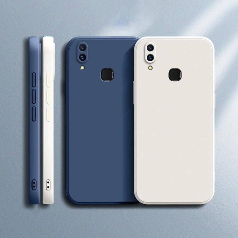 เคสโทรศัพท์ซิลิโคน ทรงสี่เหลี่ยม กันกระแทก ป้องกันรอยนิ้วมือ สําหรับ Samsung A22 A21s A 30 22 22s 21