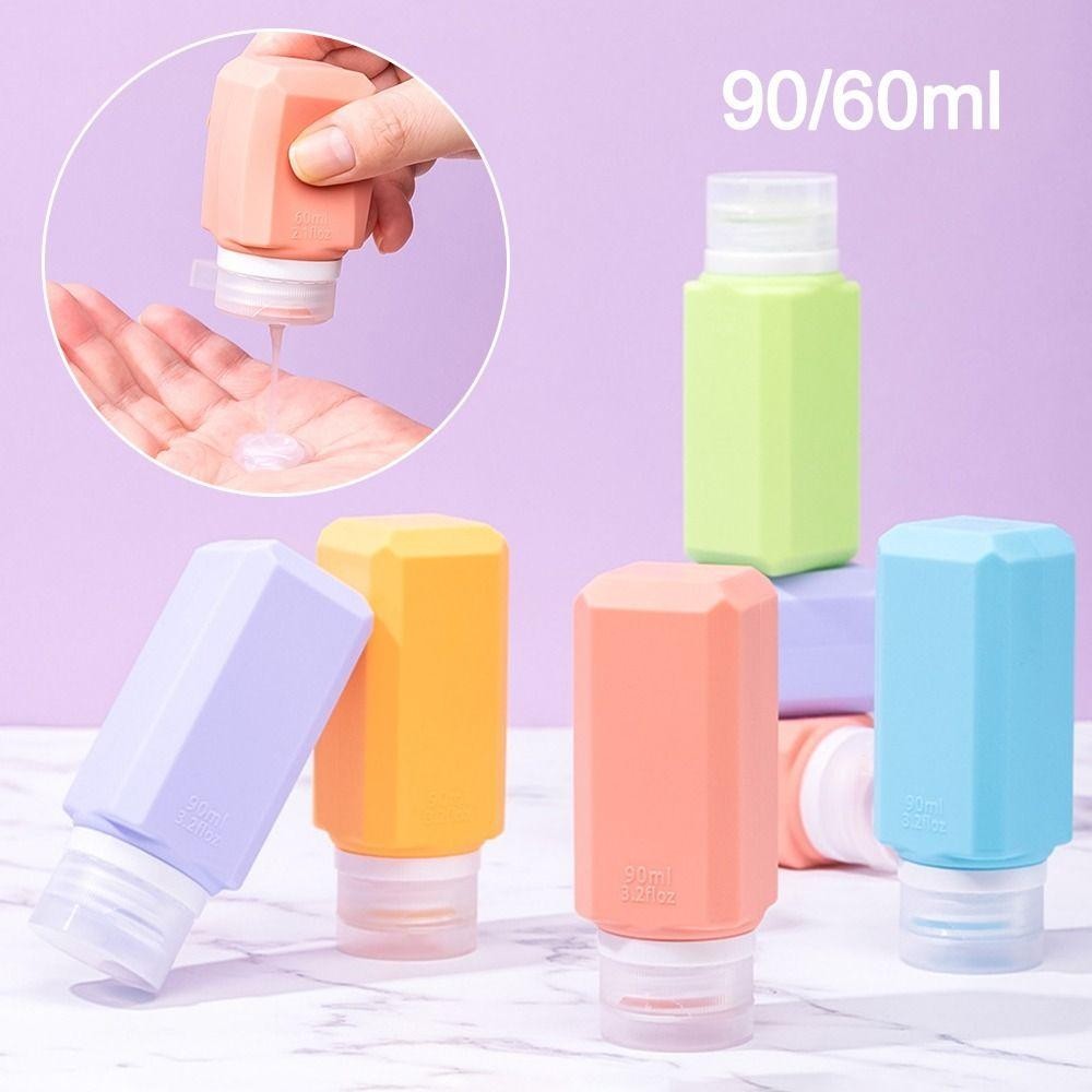 Uumir ขวดรีฟิลซิลิโคน,ภาชนะโลชั่นความจุขนาดใหญ่ 60/90ML,บีบดีไซน์ที่มองเห็นได้แชมพูเดินทางย่อย