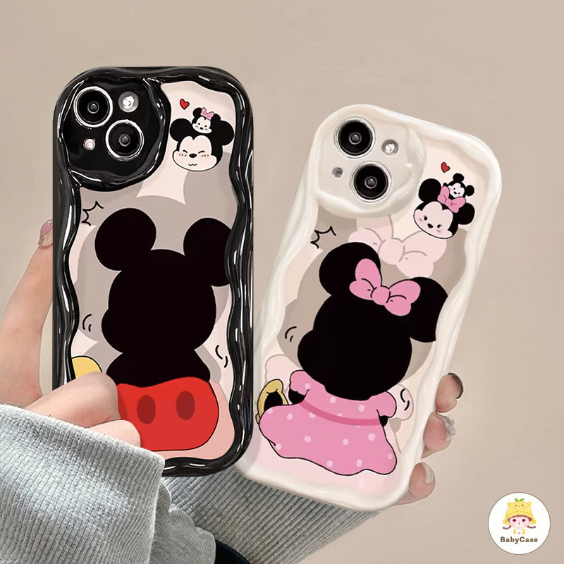 การ์ตูนน่ารักดิสนีย์มิกกี้มินนี่เคสโทรศัพท์แบบนุ่มสำหรับ iPhone 11 13 12 14 15 Pro Max 7Plus XR 7 8 Plus 8Plus XS X Max