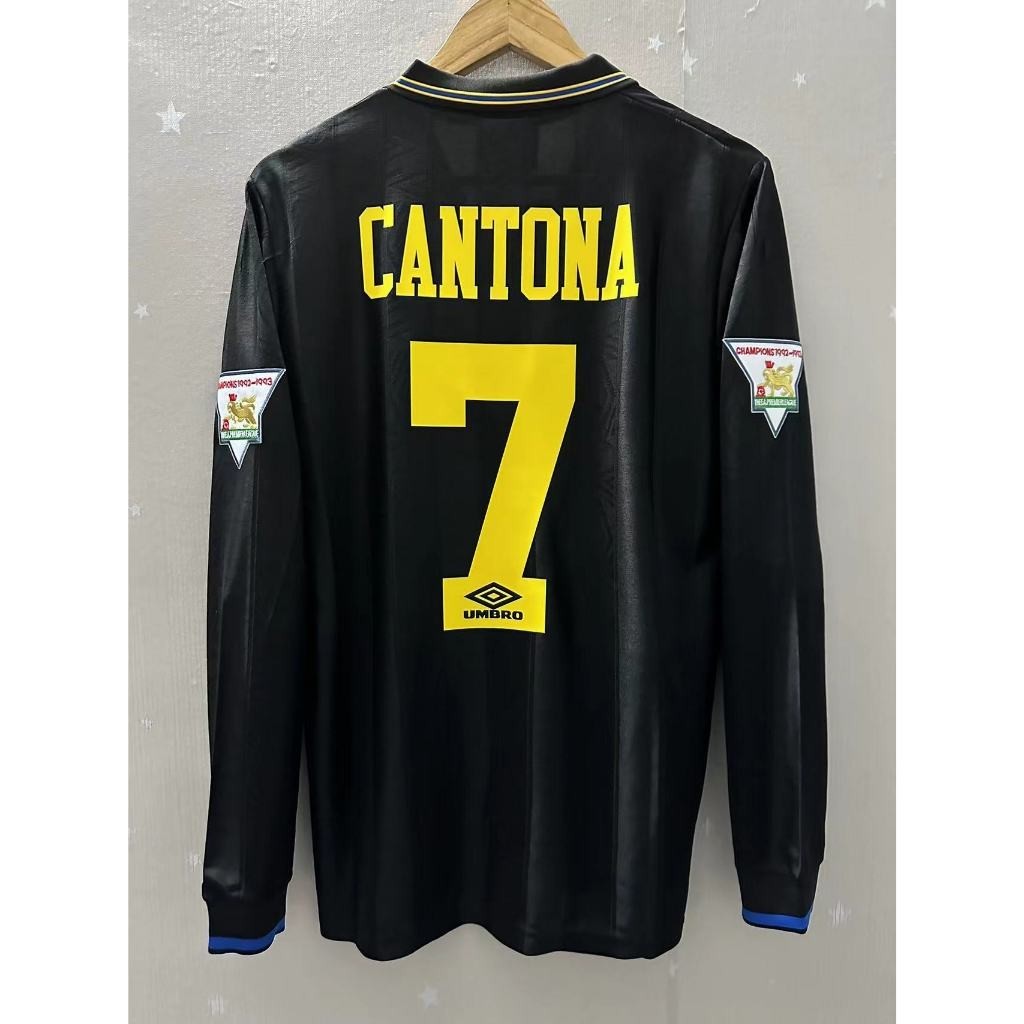 เสื้อกีฬาแขนยาว ลายทีมชาติฟุตบอล MAN-U BECKHAM CANTONA GIGGS KEANE 93-94 ชุดเยือน คุณภาพสูง สไตล์เรโทร
